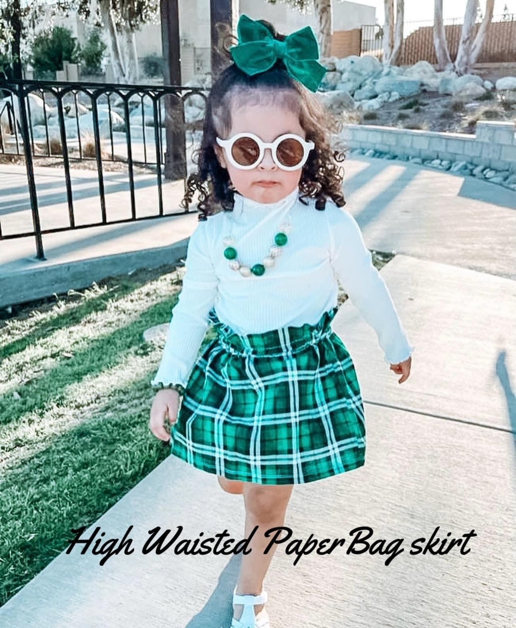 High Waisted Paperbag Skirt