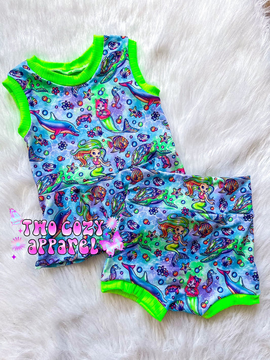 Tank Peplum/Bummie Set