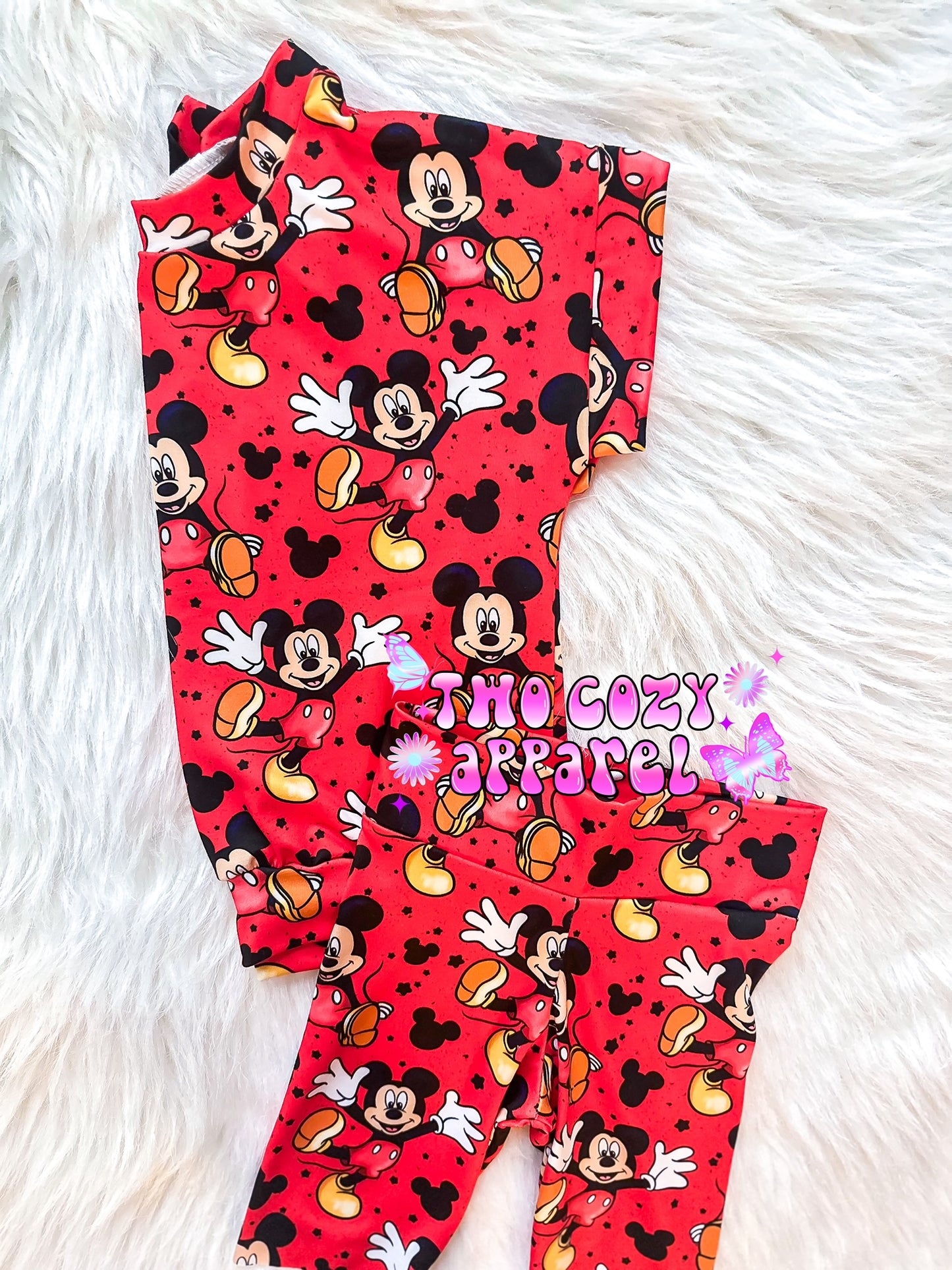 Dolman Tee/Biker Short Set (MICKEY)