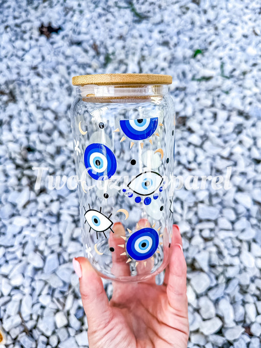 Evil Eye 16OZ Glass Cups